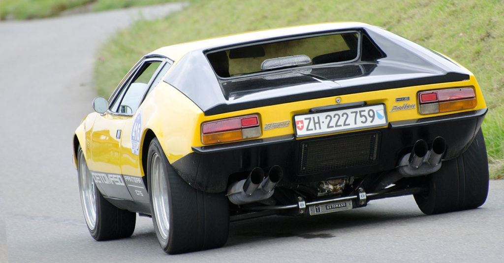 Peter Lukas mit seinem De Tomaso Pantera GTS, Jahrgang 1973 mit 5700 ccm3. 8 Zylinder mit 300 PS.