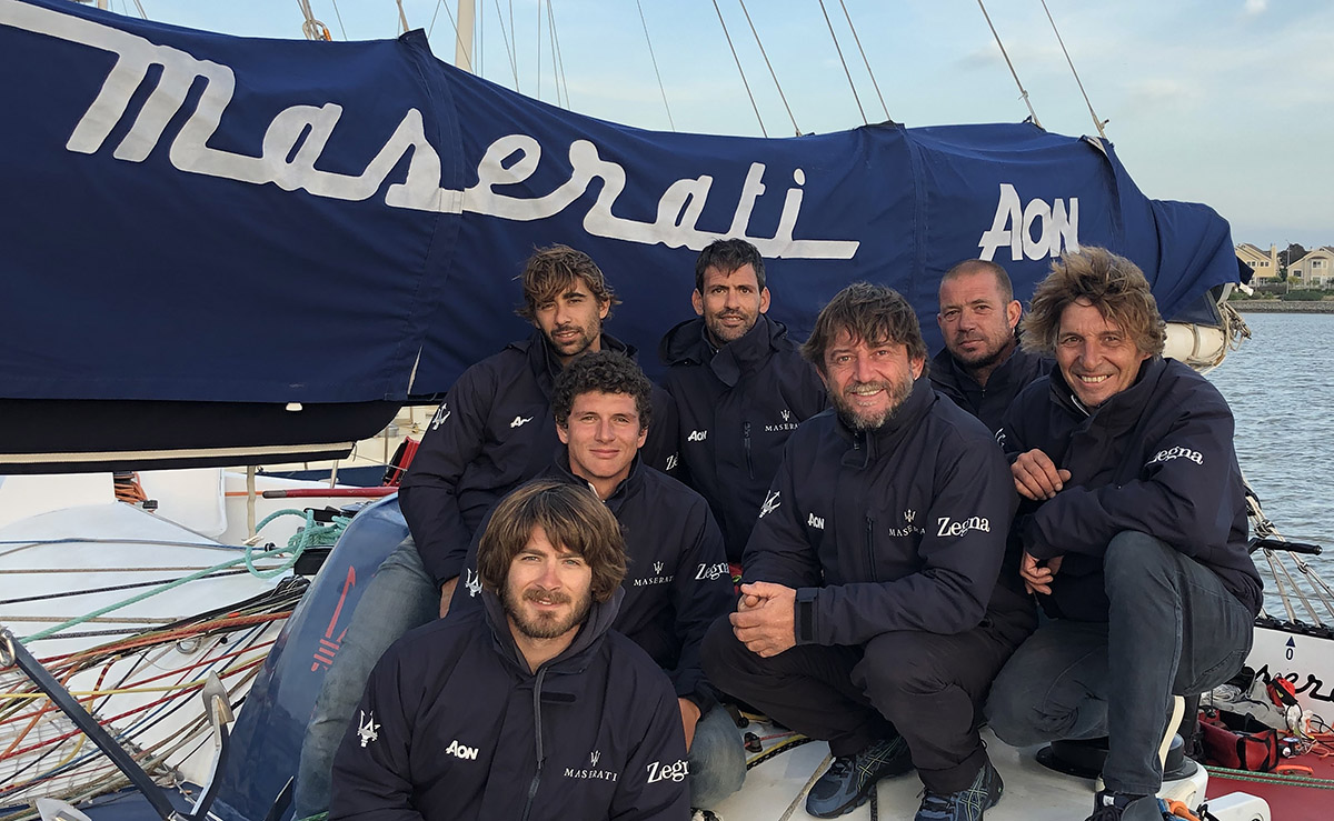 Giovanni Soldini mit seiner Crew © PR/TICULAR