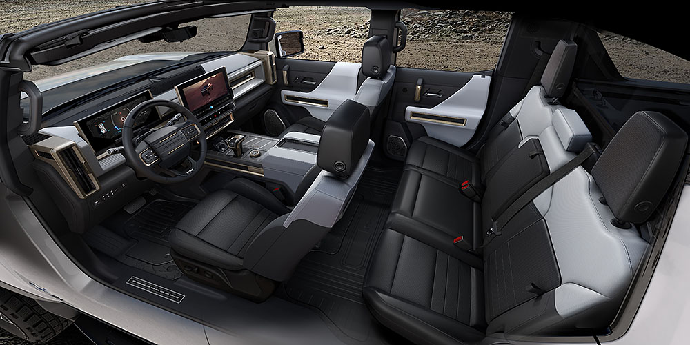 The 2022 GMC HUMMER EV’s design visually communicates extreme