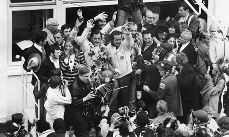 Le Mans, 10. - 11. Juni 1972. Henri Pescarolo und Graham Hill (Matra-Simca MS670), das Siegerduo. Copyright: Artcurial/LAT Photographic.