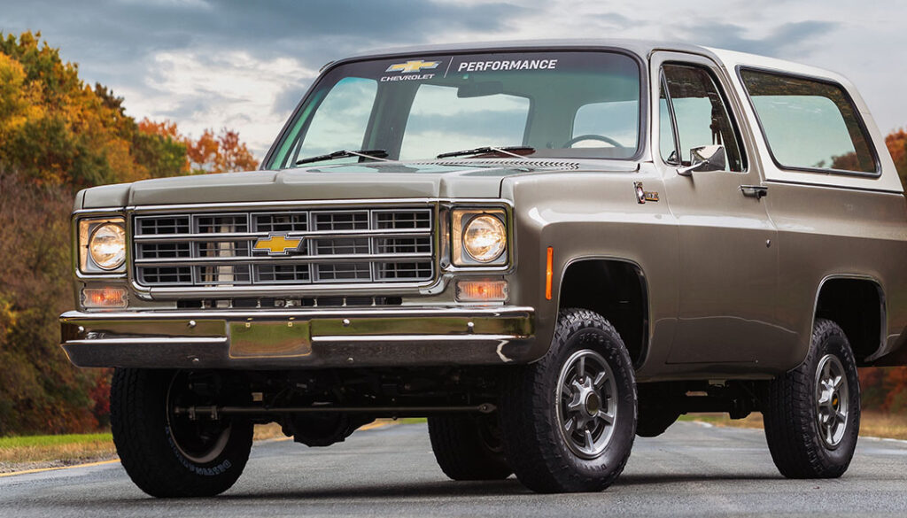 Chevrolet will showcase a 1977 K5 Blazer converted to all-electr