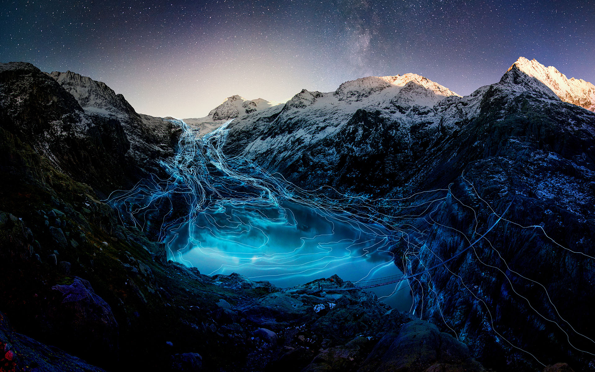 Triftgletscher mit den Jahreslinien. Foto Fabian Oefner