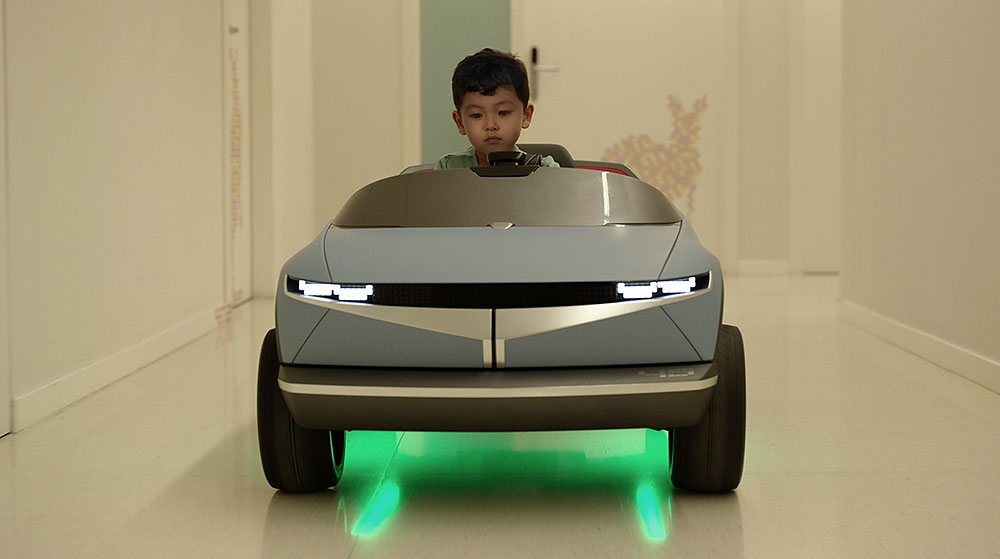Hyundai Mini-EV: Elektromobilität und KI zum Wohle der Kinder vereint. Foto: Hyundai