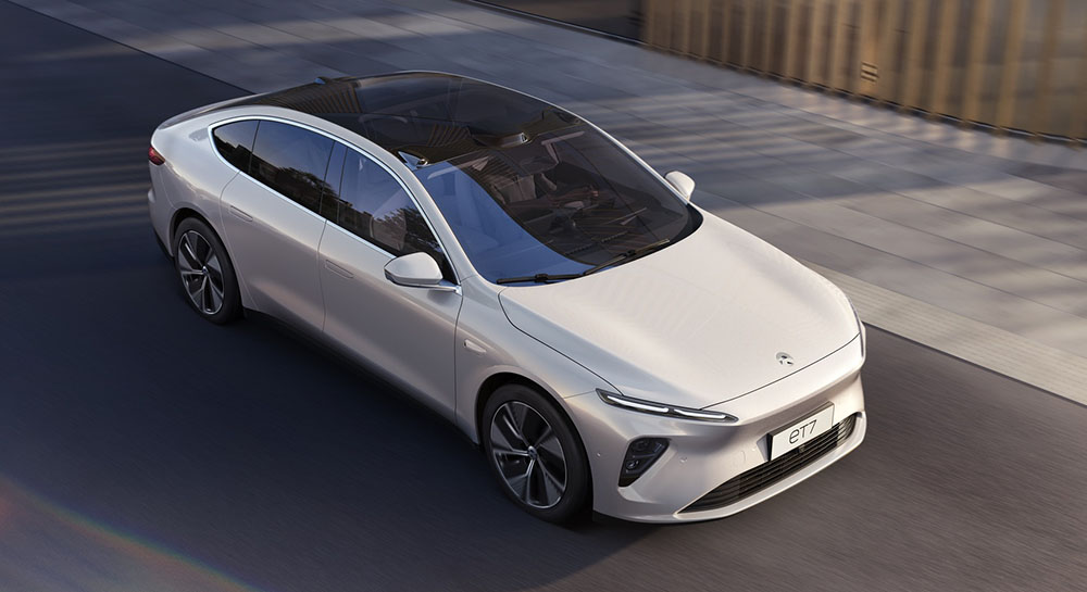 Fast 5,10 Meter ist die für 2022 angekündigte E-Limousine ET7 von Nio lang. Foto: Nio