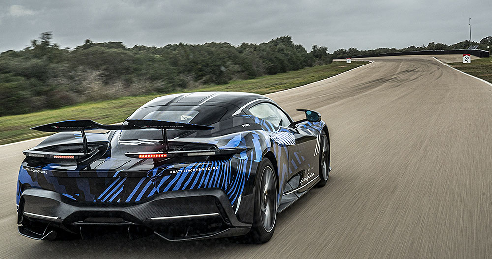 Pininfarina Battista: Die Reichweite soll 500 Kilometer (WLTP) betragen. Foto: Pininfarina