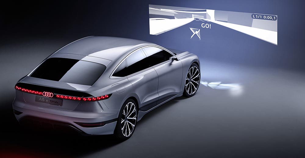 Audi-Studie „A6 e-tron concept“: Fahrassistenz-Systeme.