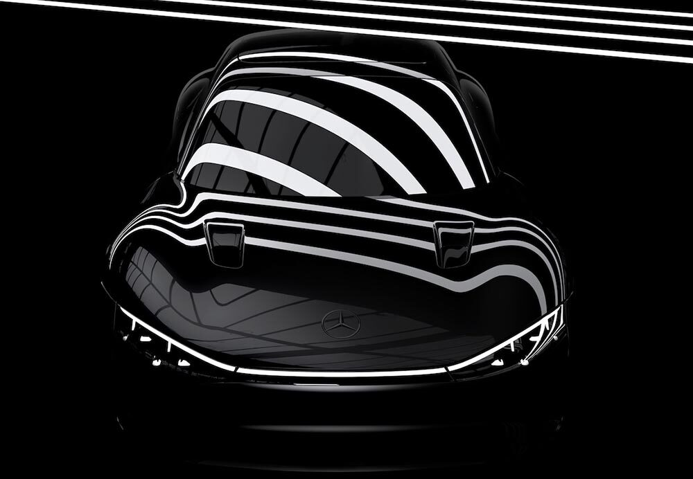 Ein erstes Foto des Mercedes EQXX deutet ein besonders windschlüpfiges Design an