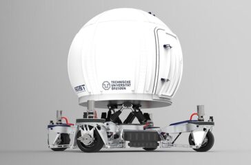 Weltweit einmalig - Fahrsimulator der TU Dresden, der sich frei auf Rädern bewegen kann Bild TU Dresden.