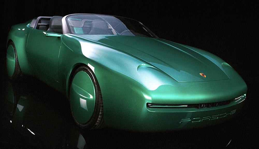 Die einstigen Klappscheinwerfer sind im Kotflügelblech nur noch angedeutet.