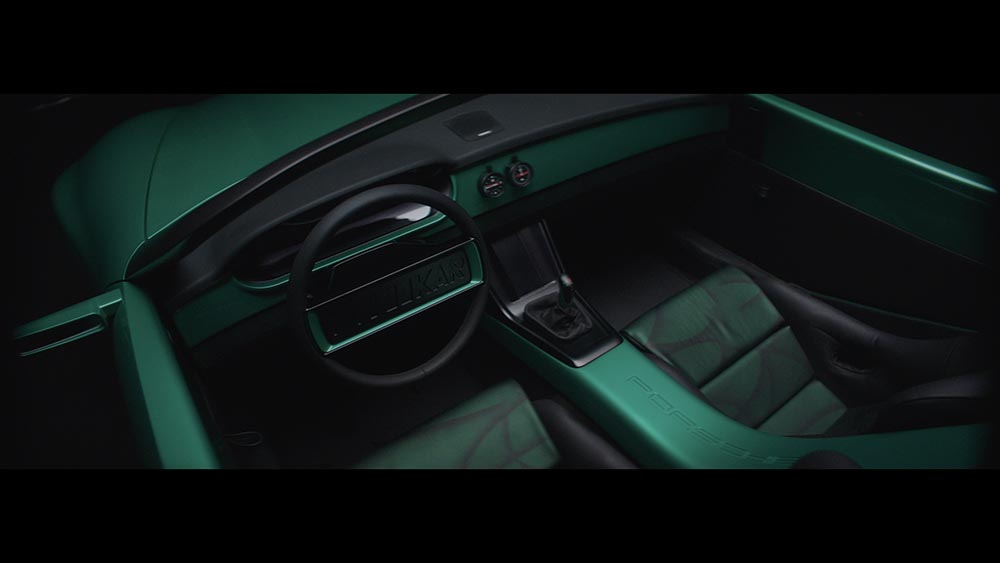 Im Cockpit des umgebauten 968 gibt es Stoppuhren von Tag Heuer.