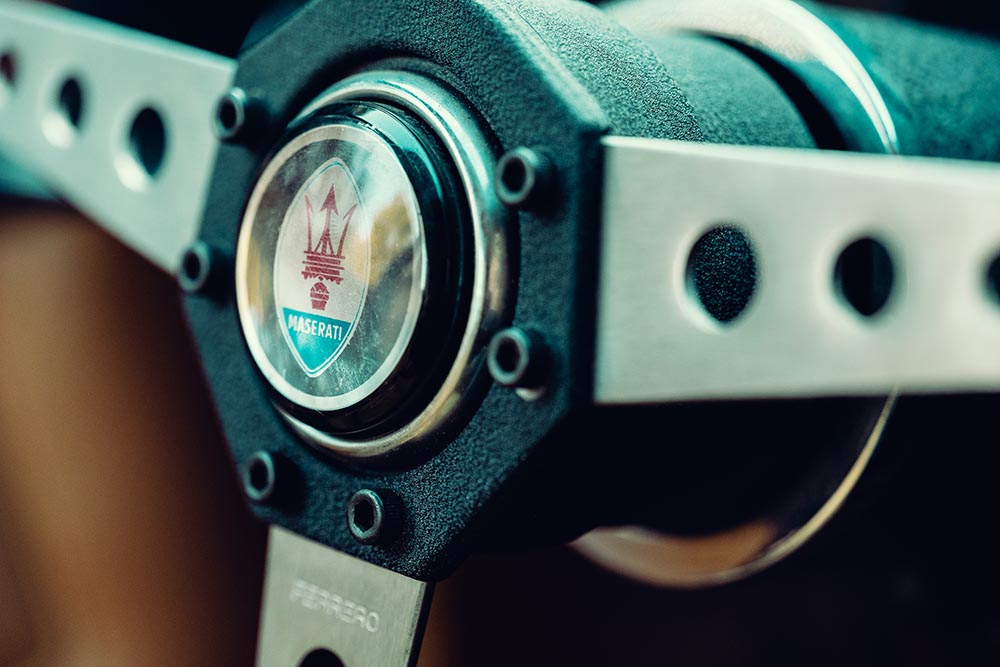 Lenkrad des Maserati Ghibli 1966