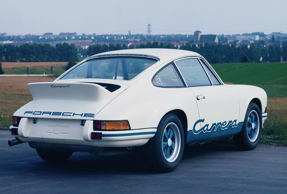 1972 bewarb Porsche den neuen 911 Carrera RS mit dem Slogan „Deutschlands schnellstes Auto“.