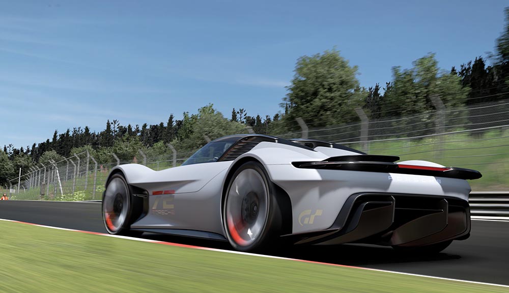 Fast 1.300 PS soll der Antrieb des Porsche Vision GT zwischenzeitlich bereitstellen können.