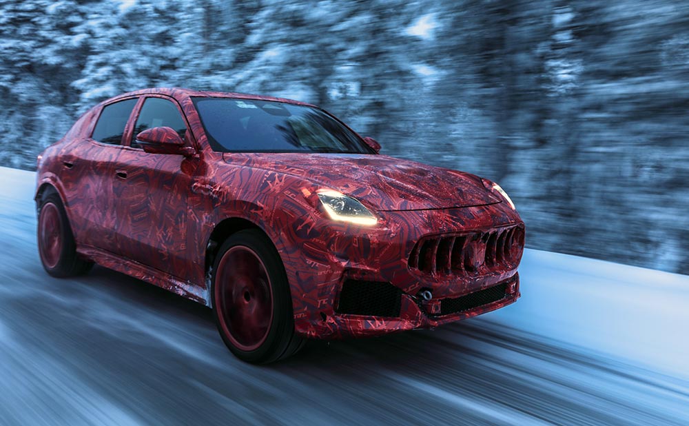 Maserati Grecale in Eis und Schnee.
