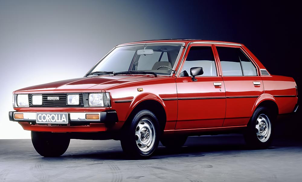 1979: Im Januar läuft der siebenmillionste Corolla vom Band. Im März wird die vierte Corolla-Generation (E70) vorgestellt.