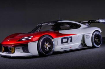 Die im vergangenen Jahr präsentierte Rennwagen-Studie Mission R deutet an, wie ein elektrischer 718 aussehen könnte