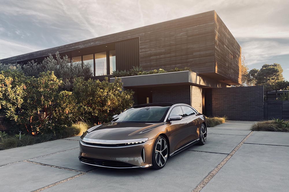 Der Lucid Air ist so etwas wie der Spitzentrumpf im Quartett der elektrischen Luxuslimousinen.