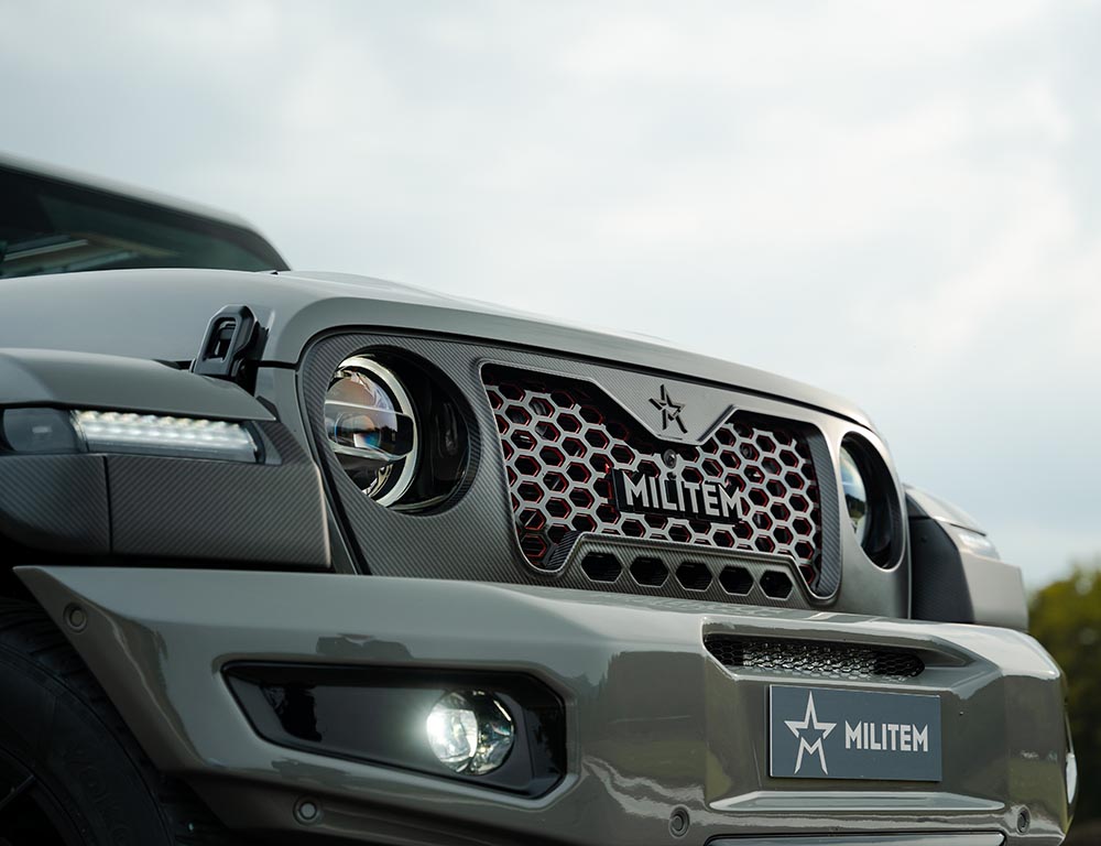 Der übliche Kühlergrill mit seinen sieben Schlitzen macht Platz für eine neue Maske.