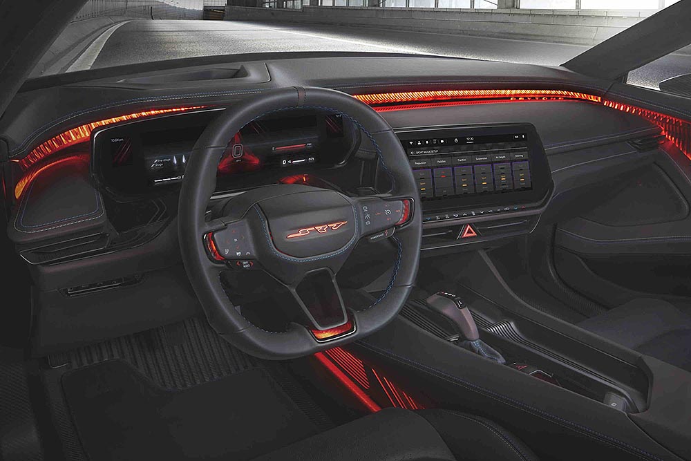 A new steering wheel design for the Dodge Charger Daytona SRT Co