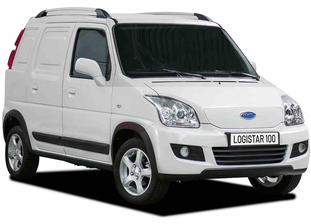 Mit dem Logistar 100 gibt es außerdem einen neuen Elektro-Transporter im Kleinwagenformat.
