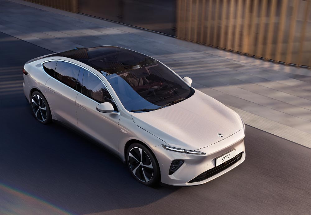 Anfang 2023 sind mit dem SUV EL7 sowie den Limousinen ET5 und ET7 (im Bild) gleich drei E-Autos des chinesischen Newcomers Nio in Deutschland erhältlich.