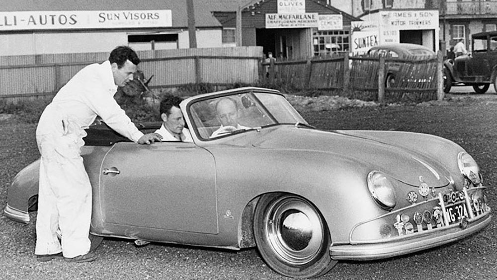 Der Porsche 356 als Cabriolet im Jahr 1951.