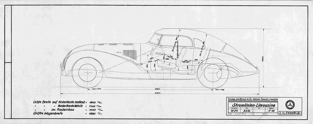 Auch diese Skizze half bei der Wiederherstellung des Fahrzeugs.