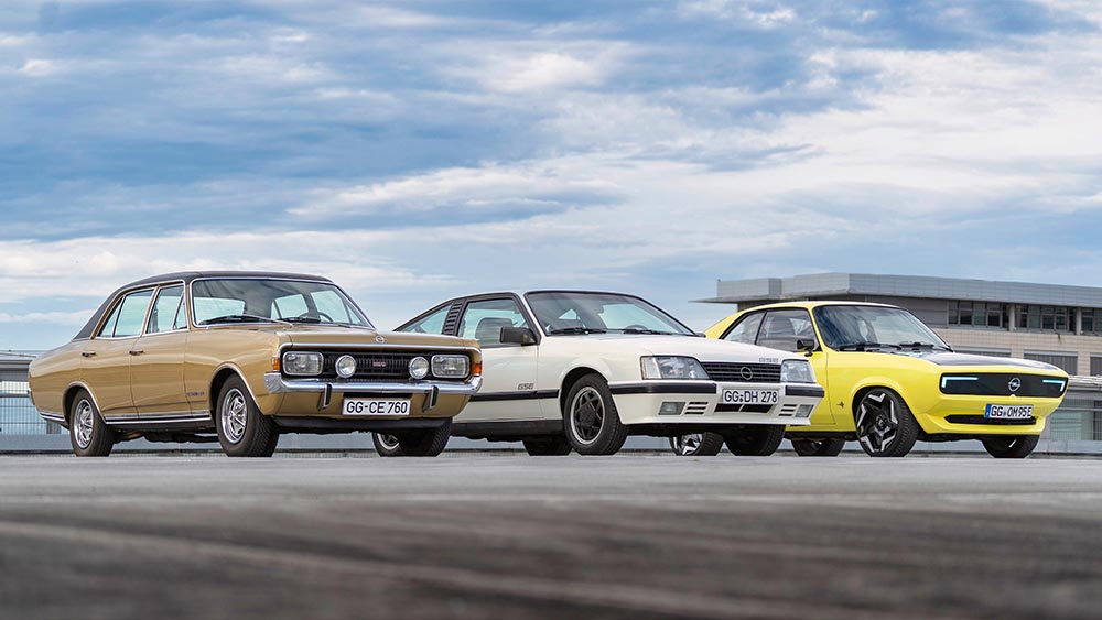 Opel Commodore A GSE ab 1970 und Opel Monza A2 GSE ab 1983 und Opel Manta GSe Restomod 2021.