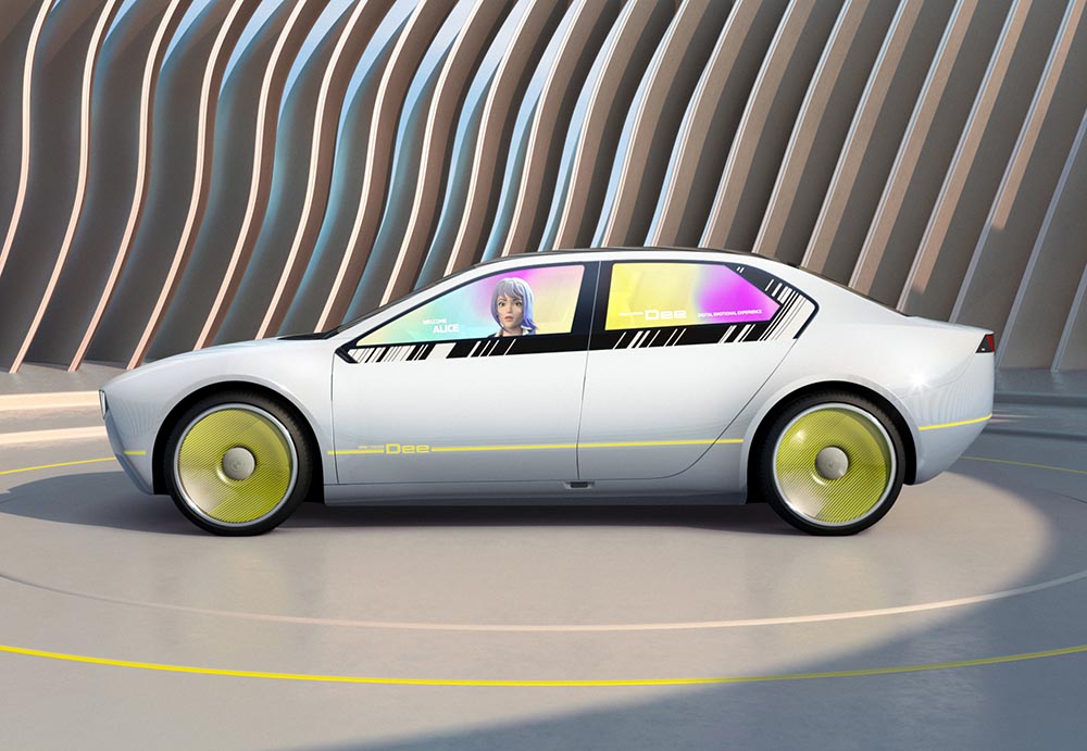 Die auf der CES enthüllte BMW-Studie Vision DEE mit ihrem „Mixed Reality Slider“ für die stufenweise Überlagerung der echten mit der virtuellen Realität, sorgte für Aufsehen.