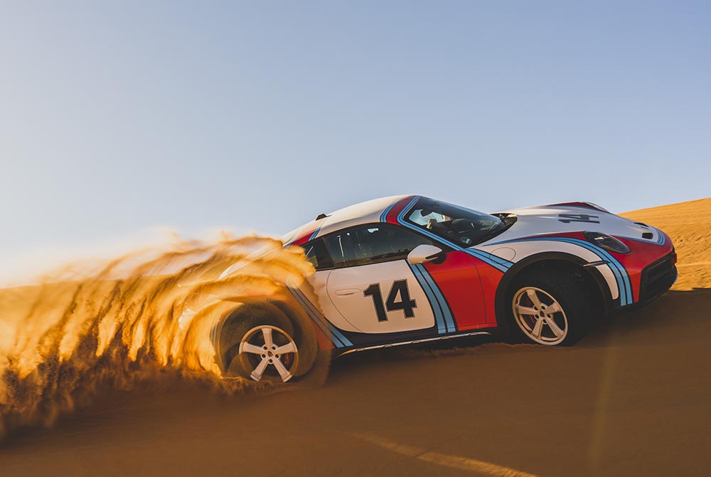 Porsche wählte ein Areal südlich des Atlas-Gebirges in Marokko. Die Gegend zählt unter anderem zu den Trainingsorten für die Profis der Rallye Dakar.