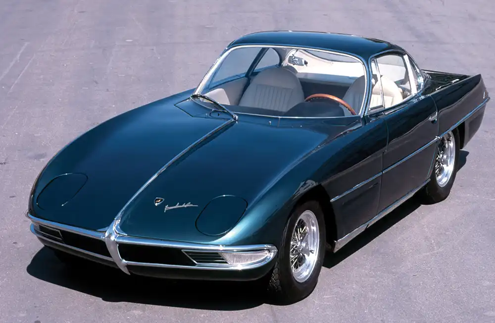 Der erste Lamborghini-Entwurf war das bildschöne Sportcoupé 350 GTV. Hier der Prototyp von 1963. 
