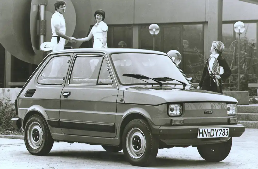 Die Preise für den Fiat 126 beginnen bei 5.990 Mark, der Bambino kostet 300 Mark Aufpreis.