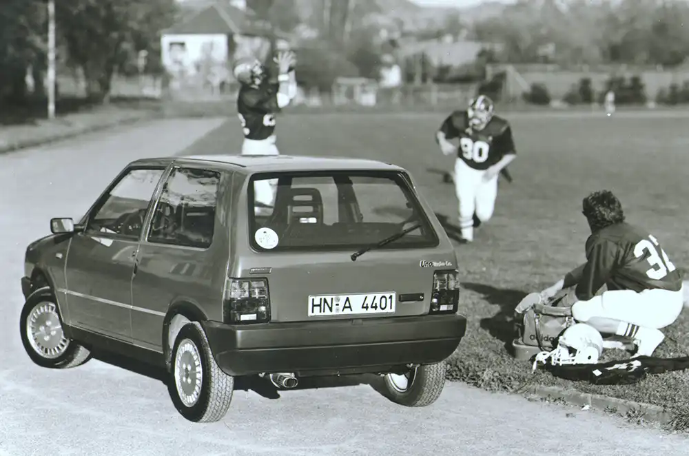 Optional war der kleine Fiat mit Turbo-Power zu bekommen.