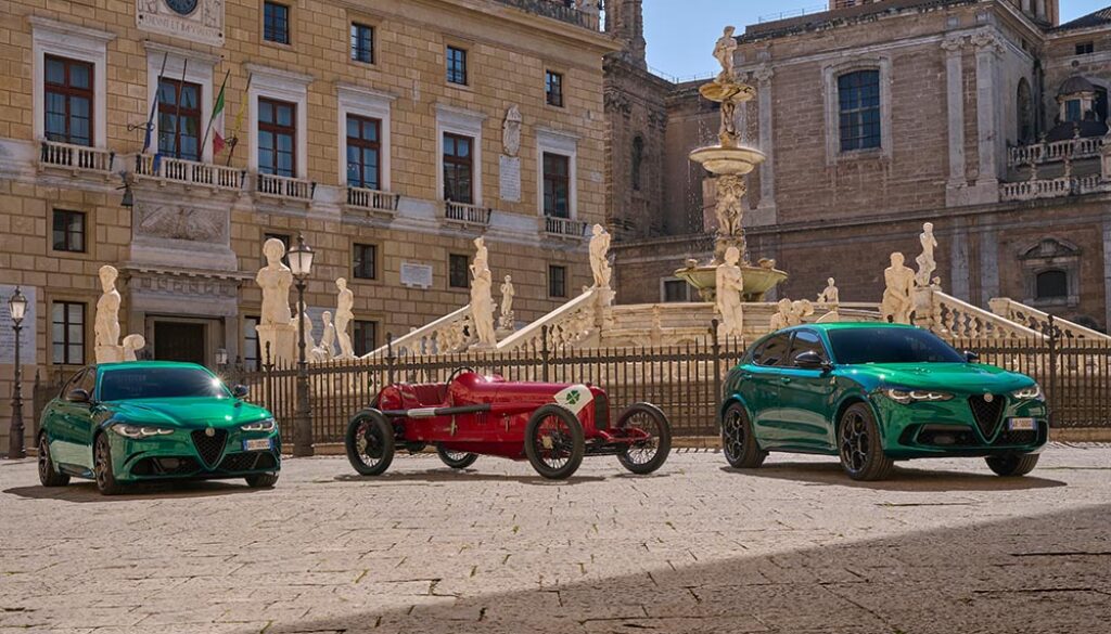 Alfa Romeo legt von den Quadrifoglio-Versionen der Modelle Giulia und Stelvio ein auf jeweils 100 Exemplare limitiertes Sondermodell „100 Anniversario“ auf