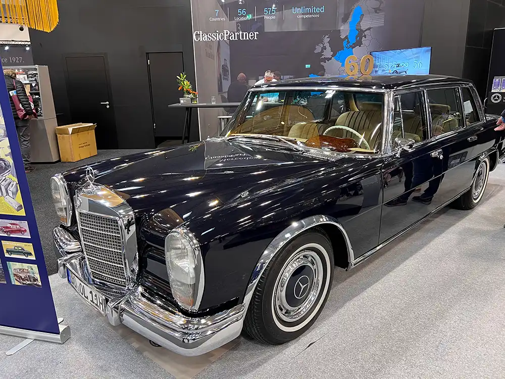 Das Jubiläum 60 Jahre „Großer Mercedes“ Typ 600 feiert die Marke mit dem Stern mit verschiedenen Aktionen. So erhielt der 600 bei der Techno Classica Essen einen großen Auftritt.