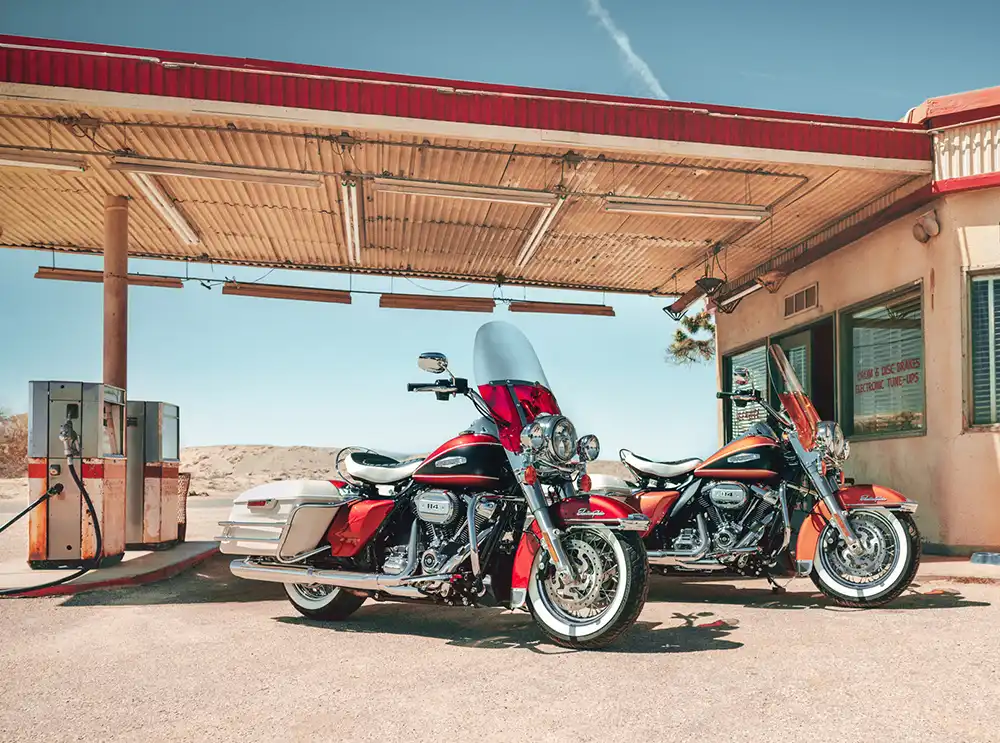 Die E-Glide mit dem Beinamen „Highway King“ ist ganz im Stil der Endsechziger-Jahre ausstaffiert.