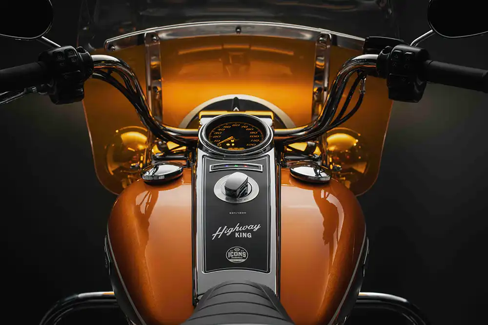 Technisch gesehen ist die Icons-Version der Electra Glide ein topmodernes Motorrad.