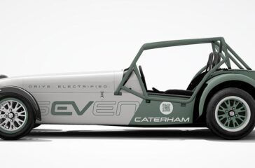 Eigentlich sieht der EV Seven aus wie Caterhams schon seit Jahrzehnten aussehen. Allerdings: Der Auspuff fehlt