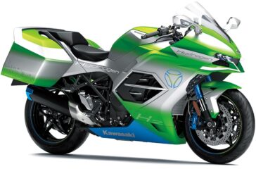 Vergangenes Jahr hat Kawasaki ein Hydrogen-Konzeptmotorrad vorgestellt. Künftig will der Konzern zusammen mit Honda, Yamaha und Suzuki Standards für kommende Wasserstoff-Serienfahrzeuge entwickeln