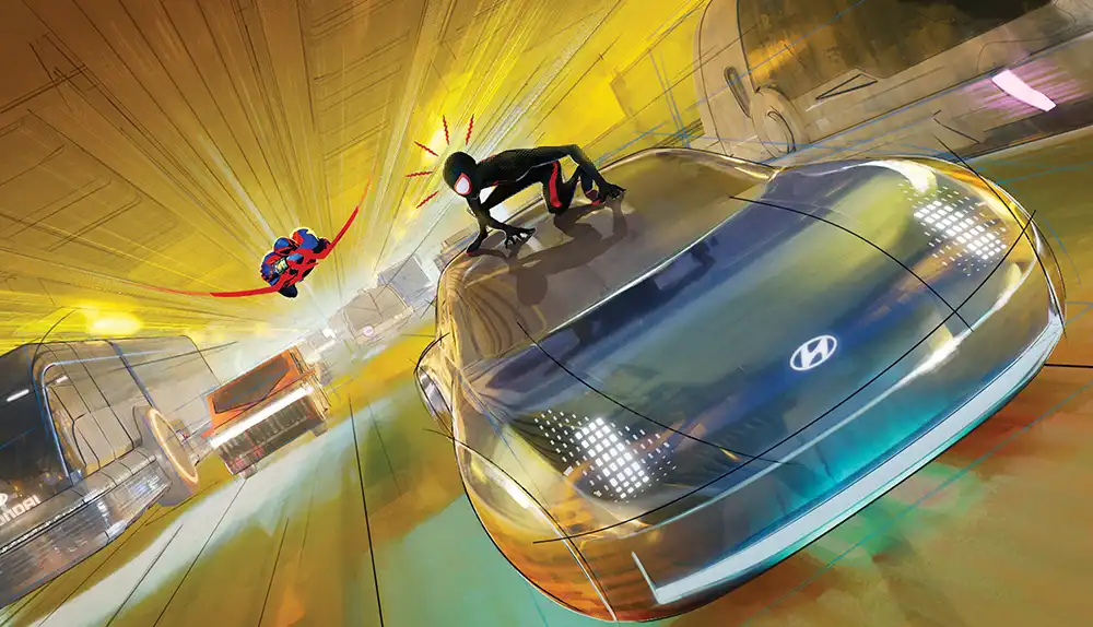 Kooperation Hyundai und Sony Pictures „Spider-Man: Across the Spider-Verse“. Foto: Hyundai und Sony Pictures