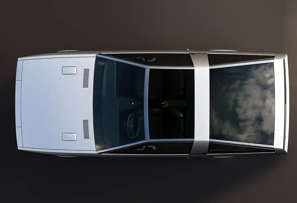 Viel Glas und schlanke Streben: Die Dachkonstruktion des Hyundai Pony Coupé hatte einen besonderen Reiz.