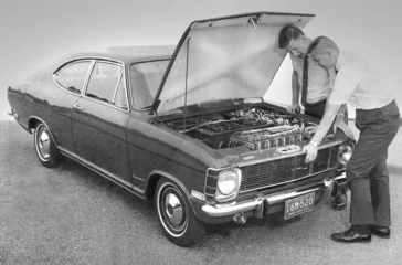 Opel entwickelte 1968 auf Basis des drei Jahre zuvor lancierten Kadett (B) den Typ Kadett Stir-Lec mit Stirling-Heißgasmotor im Heck des Kompaktklassemodel. Foto: Opel_Stellantis