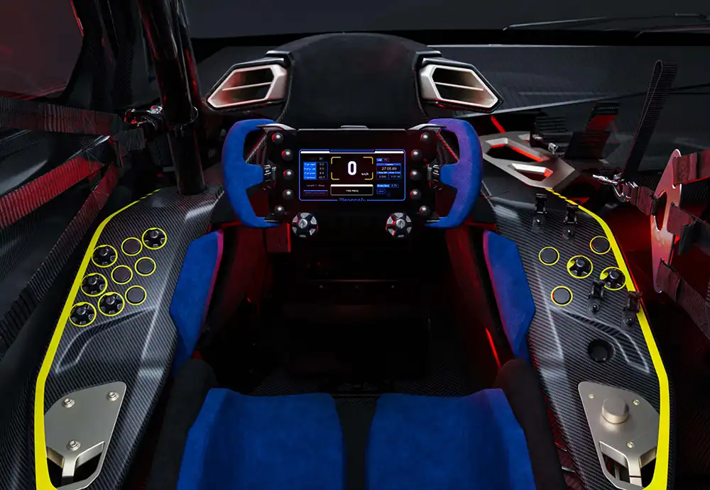Das Cockpit des Maserati MCXtrema. 