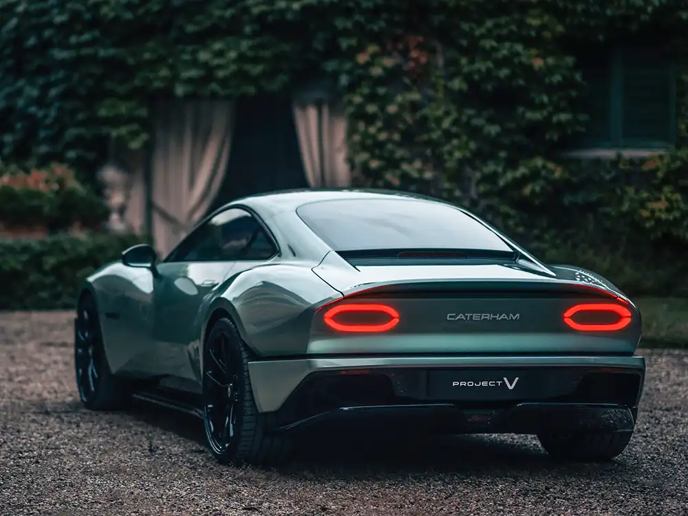 Ausgestellte Radhäuser verleihen der Karosserie des Project V eine muskulöse Aura.