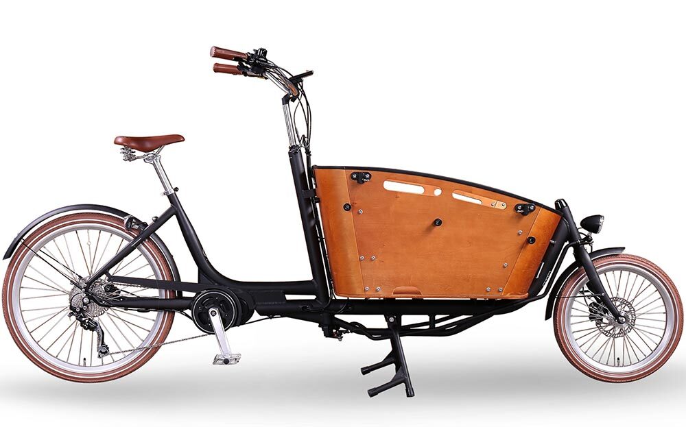 Beim Great Gatsby handelt es sich um eine klassisches Long-John-Lastenrad mit Vintage-Optik