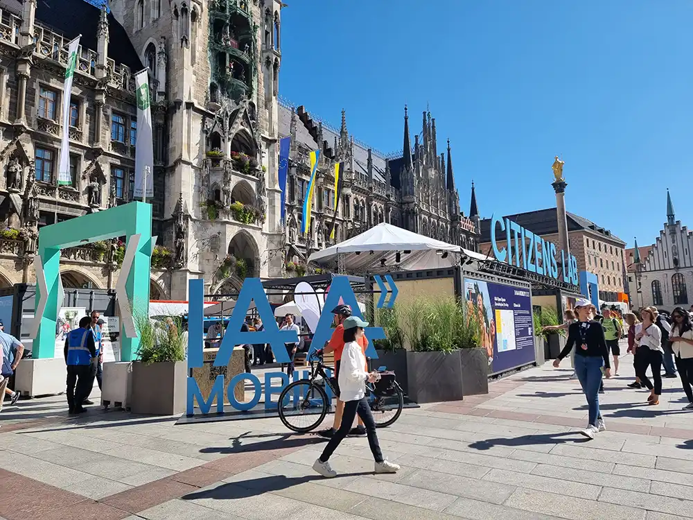 Die IAA findet auf einigen der prominentesten Münchner Plätze statt.