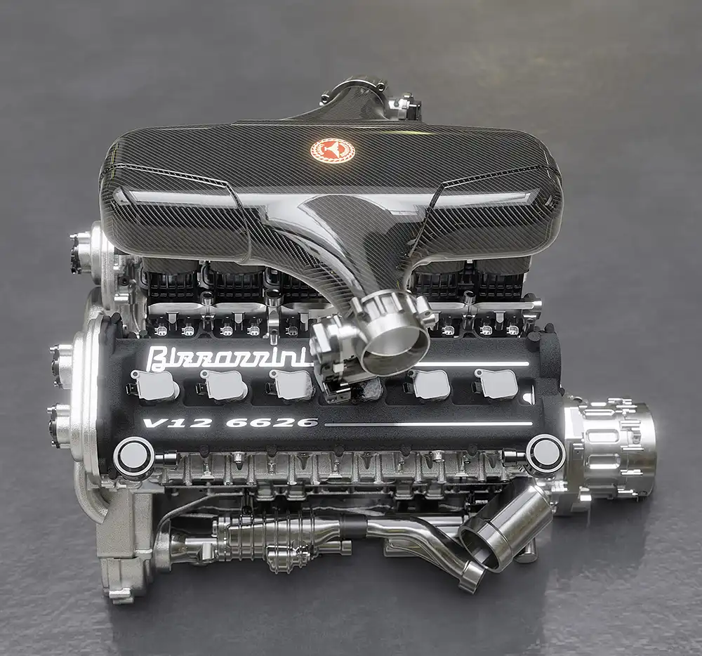 Der V12-Motor des Bizzarini Giotto wird zusammen mit Cosworth entwickelt.