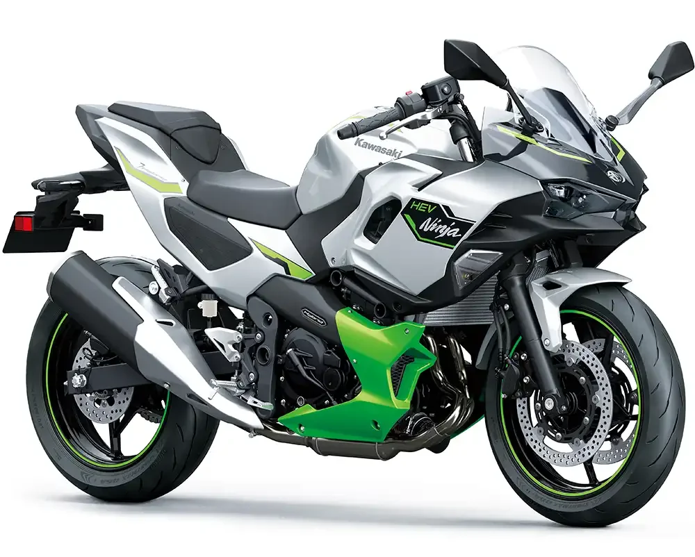 Kawasaki will im kommenden Jahr ein Hybrid-Motorrad anbieten. Es wird sich um das erste Zweirad der Welt handeln, bei dem ein Verbrennungsmotor mit einem Elektroaggregat kombiniert ist. Foto: Kawasaki
