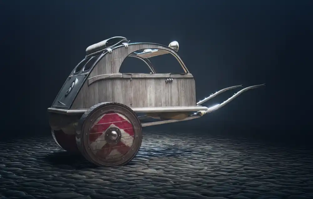 Im Asterix-Film von 2023 ist diese Enten-Hommage in Form eines Streitwagens zu sehen.