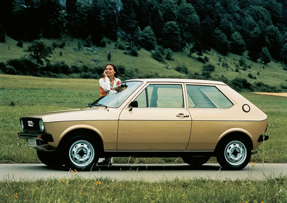 Auch der Cityflitzer Audi 50 startete 1974.